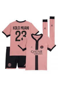 Fotbalové Dres Paris Saint-Germain Randal Kolo Muani #23 Dětské Třetí Oblečení 2024-25 Krátký Rukáv (+ trenýrky)